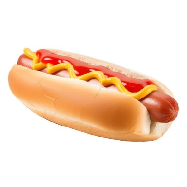 Απλό Hot Dog (Λουκάνικο, Ketchup, Μουστάρδα)